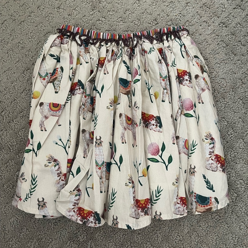 Pink Chicken Llama Print Skirt